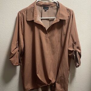 Kim Rogers Brown Patterned Skirt